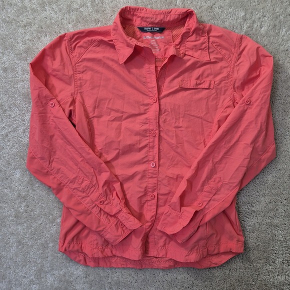 West Marine Trophy Fishing Shirt Womens Small Performance Vented Outdoor Hiking - Picture 1 of 11